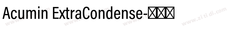 Acumin ExtraCondense字体转换